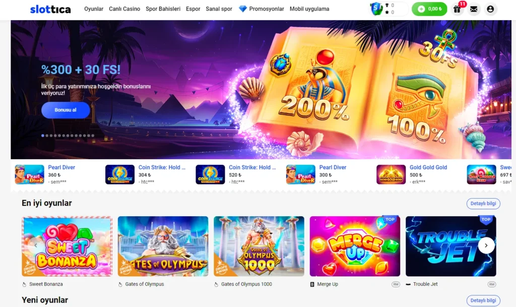 Slottica: Türkiye’nin Yeni Online Casino ve Bahis Sitesi